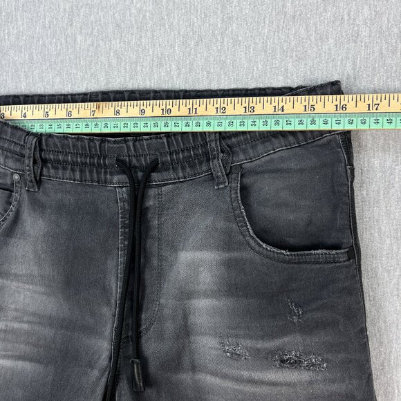 Diesel Jogg Jeans Womens 27x30 Black Distressed Krailey R-Ne 0685Q Stretch Italy - Picture 14 of 16